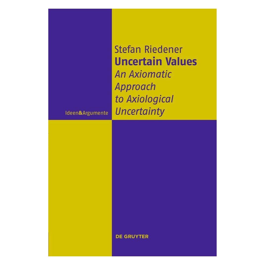 De Gruyter Uncertain Values (Englisch, Softcover, Stefan Riedener) (56944727)