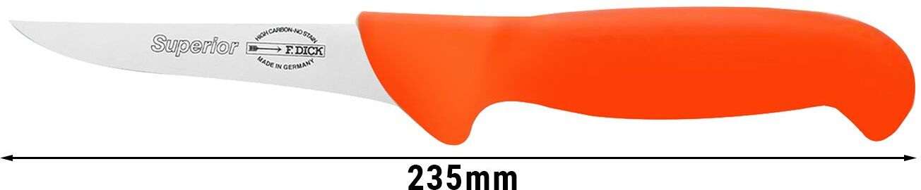 (10 stuks) F. DICK ErgoGrip - Uitbeenmes - flexibel mes: 100mm oranje