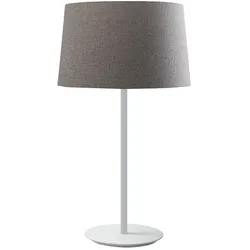 ROSSINI ILLUMINAZIONE Weiße Tischlampe VIVIEN mit grauem konischem Lampenschirm E27 IP20 – Innenbeleuchtung aus Metall – Rossi Group