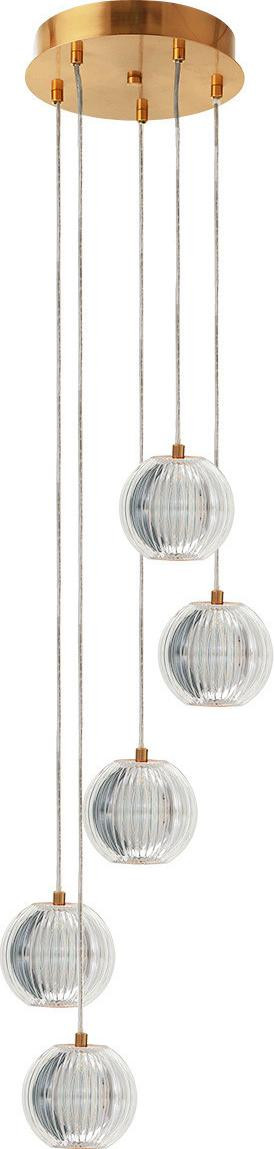 BRILLANT Light Prestige Ronde Hanglamp met Acrylkogels en LED-verlichting, Goud
