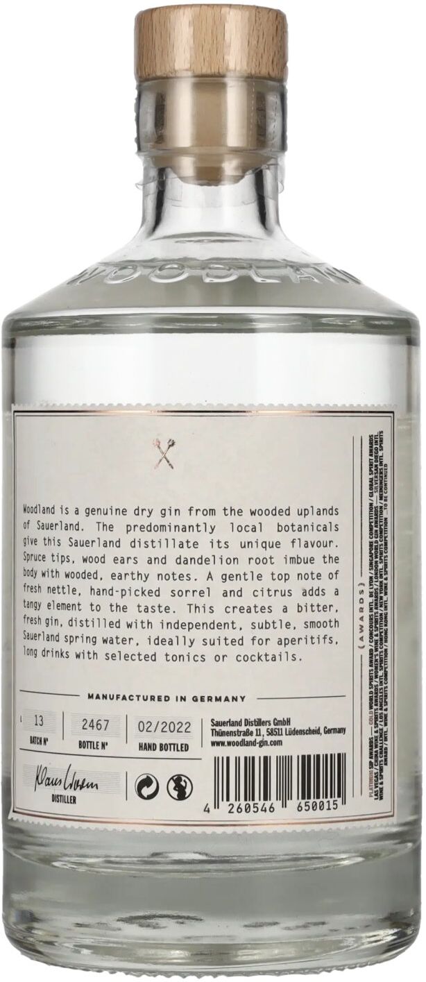 Woodland Sauerland Dry Gin 45,3% Vol. 0,5l