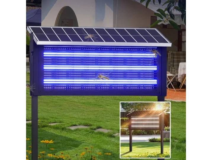 Lampe Solaire Anti-Moustiques JOYINLED 395nm UV, Répulsif Moustiques, Étanche IPX5, Rechargeable USB/Solaire pour Jardin/Patio