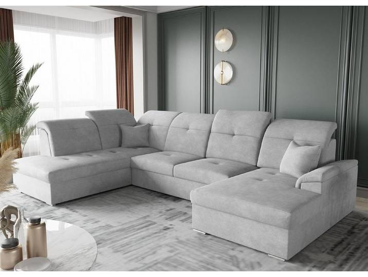 Fun Möbel Wohnlandschaft Wohnlandschaft FREJA mit Schlaffunktion, mit Bettkasten