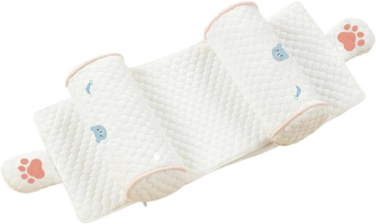 Roze Kinder Kussensloop - Ademende Hoofdsteunhoes voor Baby's - 38 x 17 cm