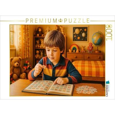 CALVENDO Puzzle Der kleine Briefmarkensammler | 1000 Teile Lege-Größe 64x48cm Foto-Puzzle für glückliche Stunden