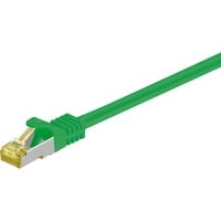 RJ-45 Patchkabel Cat 6.a S/FTP (PIMF), mit Cat.7 Rohkabel grün, 25cm, 500 MHz