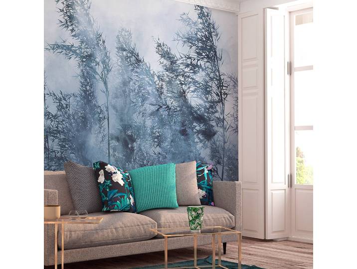 Vlies Fototapete Tall Grasses 400 x 280cm Blau / Grau 400 x 280 cm