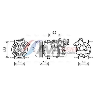 AVA CLEVER CHOICE Kompressor, Klimaanlage rtk489 für RENAULT
