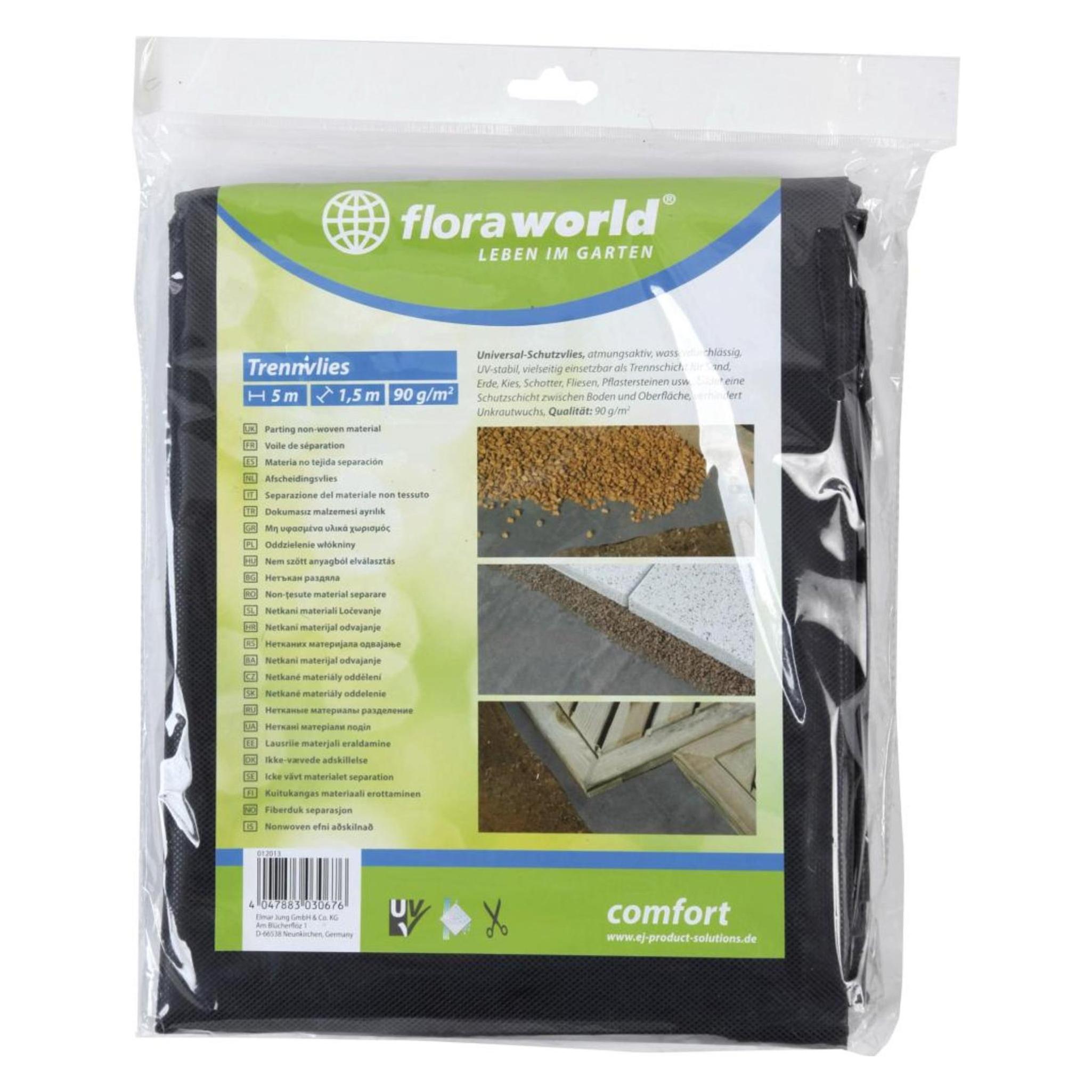 Magni FloraWorld Unkrautvlies 1x5m 90g/qm dunkelgrau (4047883030676)