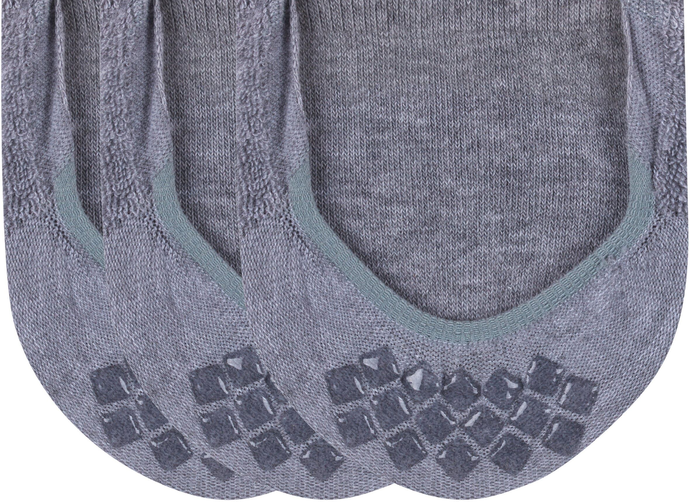 Füßlinge FALKE "Cool Kick", Kinder, Gr. 37-38, Sockengröße, grau (3775, light grau meliert), Obermaterial: 78% Polyester, 21% Polyamid, 1% Elasthan, unifarben, Socken Füßlinge, für Kinder, mit High-Cut-Ausschnitt, aus Funktionsmaterial, 3er-Pack