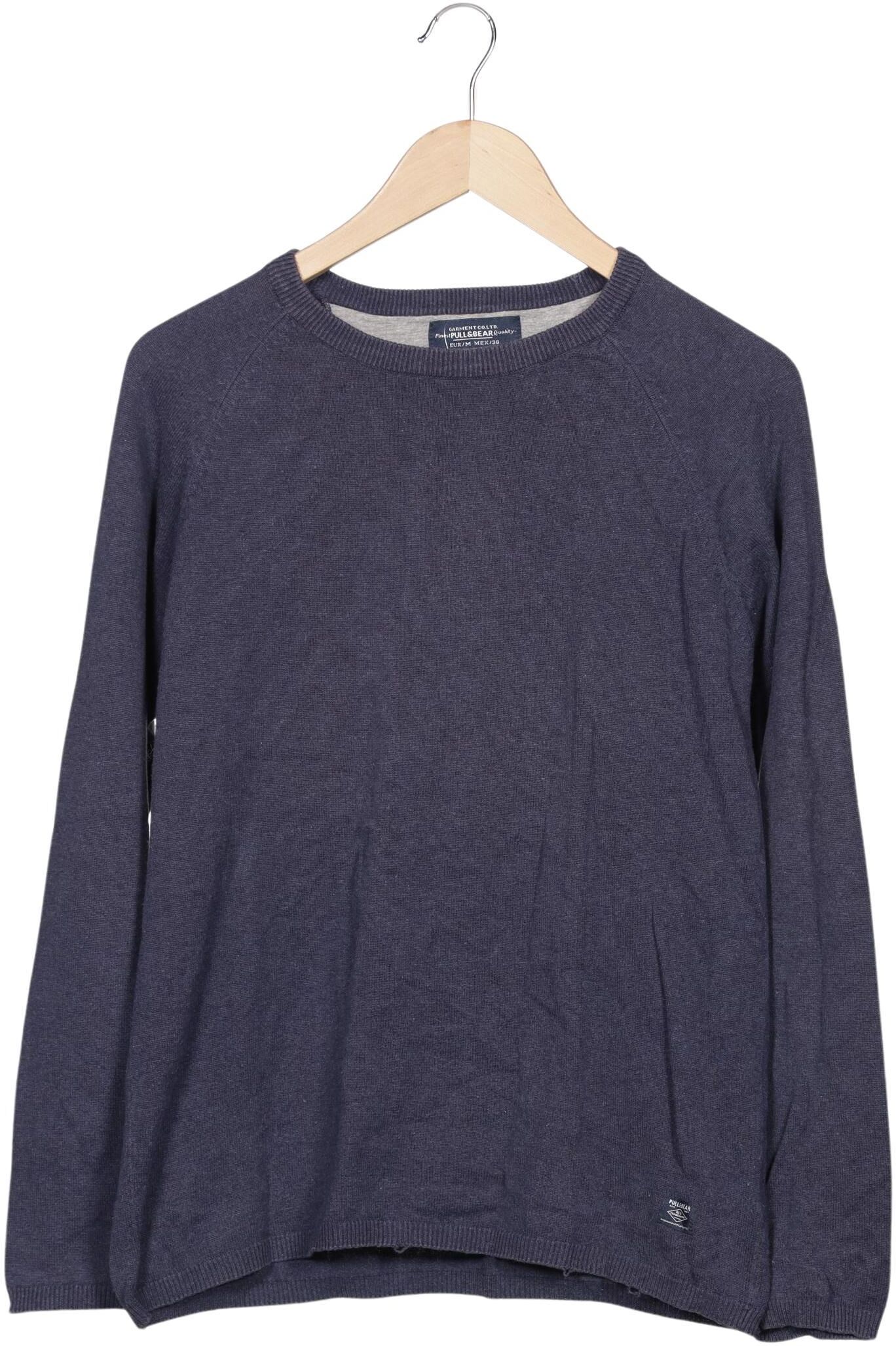 Pull & Bear Herren Pullover, Marineblau, Gr. M, Baumwolle - Second Hand