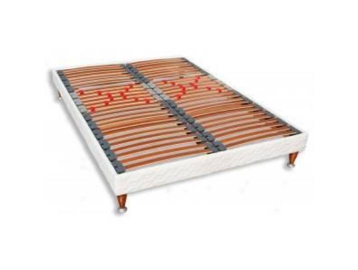 Sommier Megève Luxe - 140 x 190 - Cadre 100% pin naturel - 54 lattes en multipli hêtre