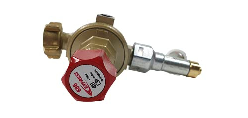 EXPRESS Variabele drukregelaar voor gasbrander en lasbrander, 2 tot 4 bar, 3/8 uitgang links, Zilver