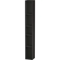 Duravit L-Cube Regalelement vertikal, 5 Fächer, 180x180x1400mm, LC120604040, Farbe: Schwarz Hochglanz Lack