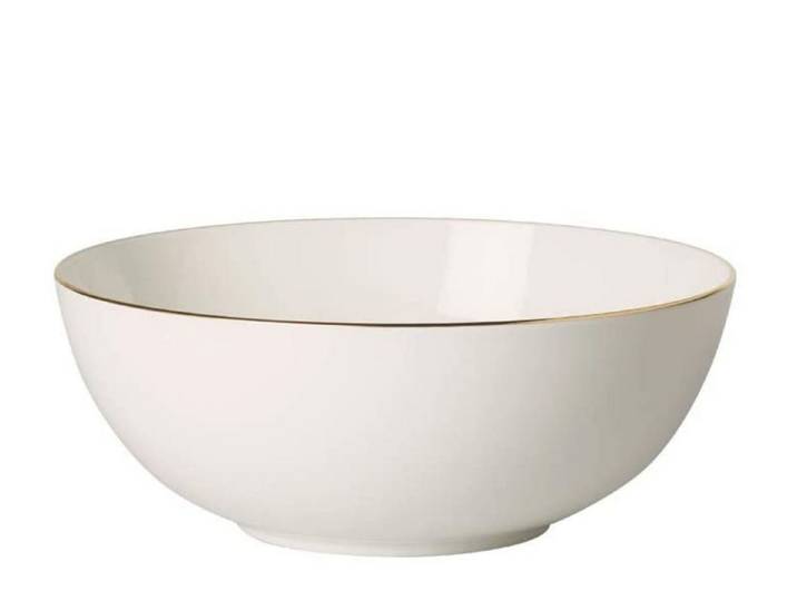 Villeroy & Boch Schüssel Signature Anmut Gold Schüssel rund 23 cm, Premium Bone Porcelain, (Platten), Anmut Gold Schüssel rund
