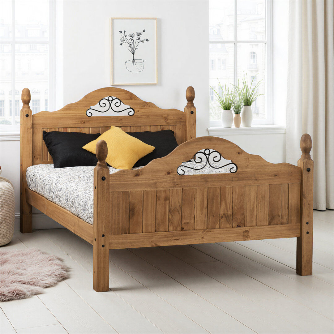Union Rustic Dodge Double Bed Frame Brown 116.84cm H X 147.5cm W X 207.01cm L