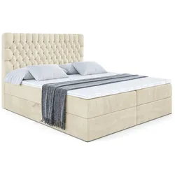 BOXBETT mit Matratze H3 und Lattenrost - SERENE - 120x200 Beige