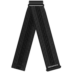 Coros Ersatzarmband, 22mm Nylon, schwarz gestreift - schwarz / ONE SIZE