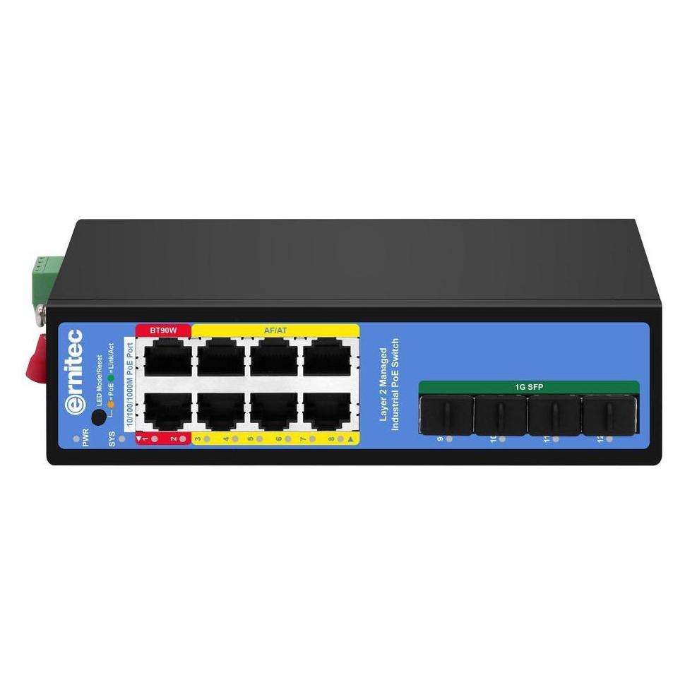 Ernitec 12-port 1000Mbps Industrial (12 Ports) (ELECTRA-IM08-1GB)