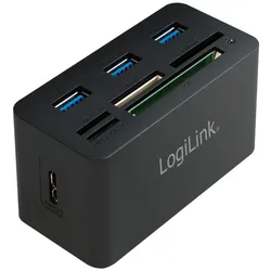 LogiLink USB 3.0 Hub mit All-in-One Card Reader