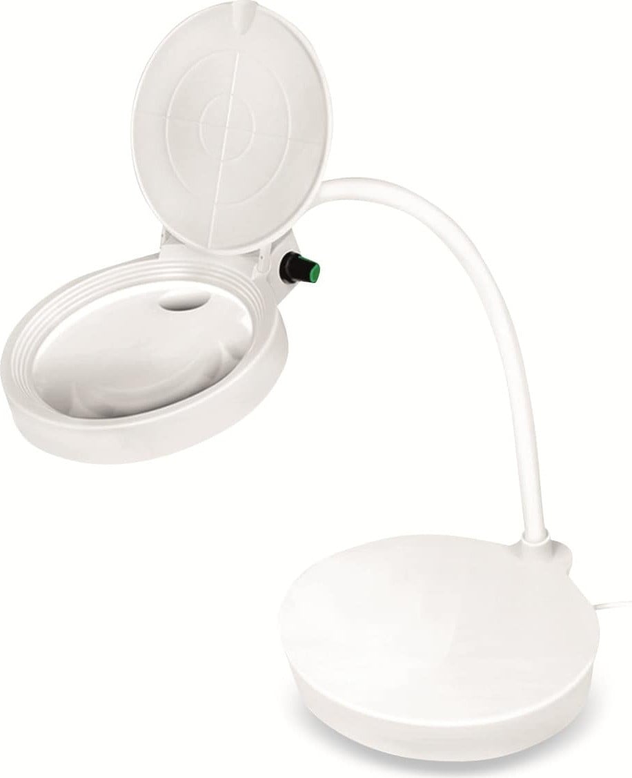 LogiLink WZ0067 LED-loepverlichting met 2 lenzen, wit, dimbaar