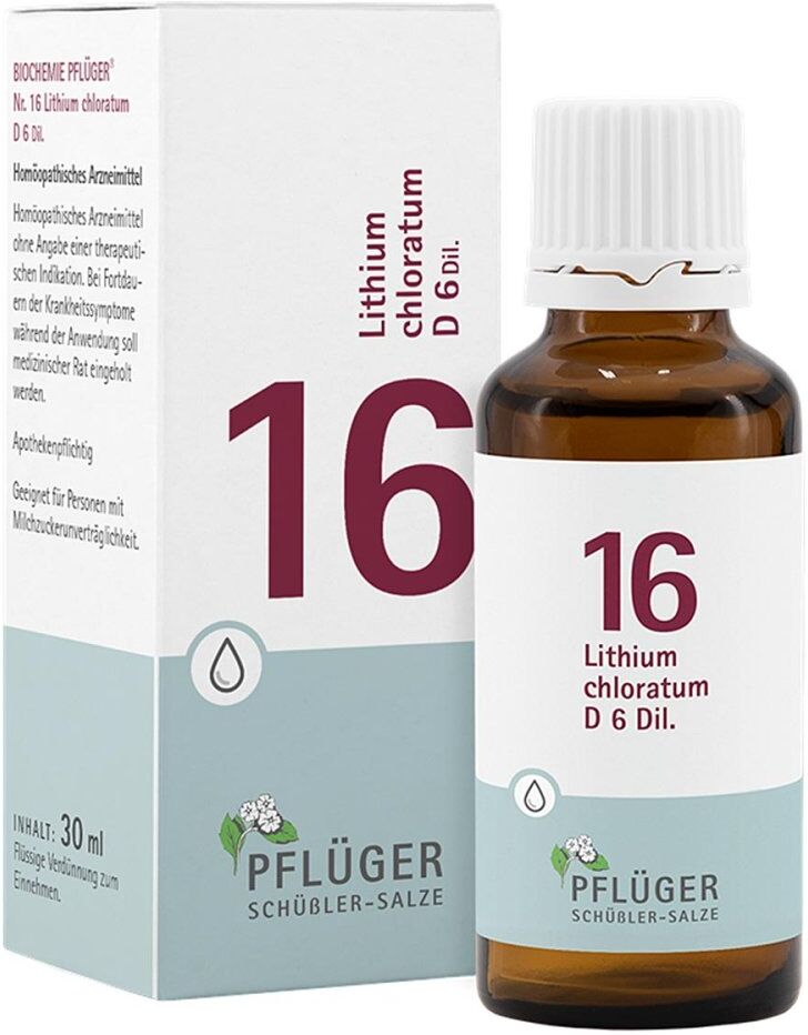 Schüßler Biochemie Pflüger 16 Lithium chloratum D6 Tropfen