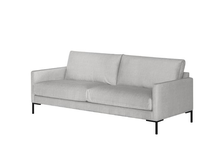 3-Sitzer Sofa Belmonte Silber Microfaser Valeria 211cm Modern
