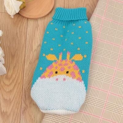 Uplifted Finds Turtleneck Knitted Christmas Argyle Cat Jumper Sweater blue Deer xl