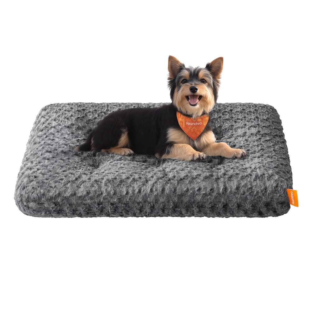 Feandrea Hundebett M 80 x 50 cm mit weicher Polsterung schiefergrau PGW291GN01