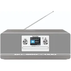 TechniSat DigatRadio 372 CD IR (DAB, DAB+, FM, Internetradio, Bluetooth, WLAN), Radio, Silber, Grau