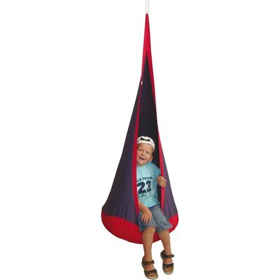 Hängehöhle ROBA "Hängesack", blau (blau, rot), Hängematten, KinderH:160cm Ø:70cm, mit aufblasbarem Kissen, H:160cm Ø:70cm