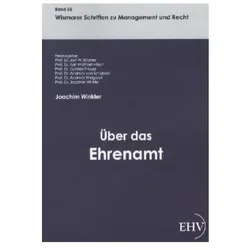 Über das Ehrenamt, Fachbücher von Joachim Winkler