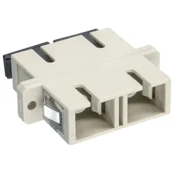 InLine LWL Kupplung, Duplex SC/SC, multimode, beige, Keramik-Hülse, zum Einbau