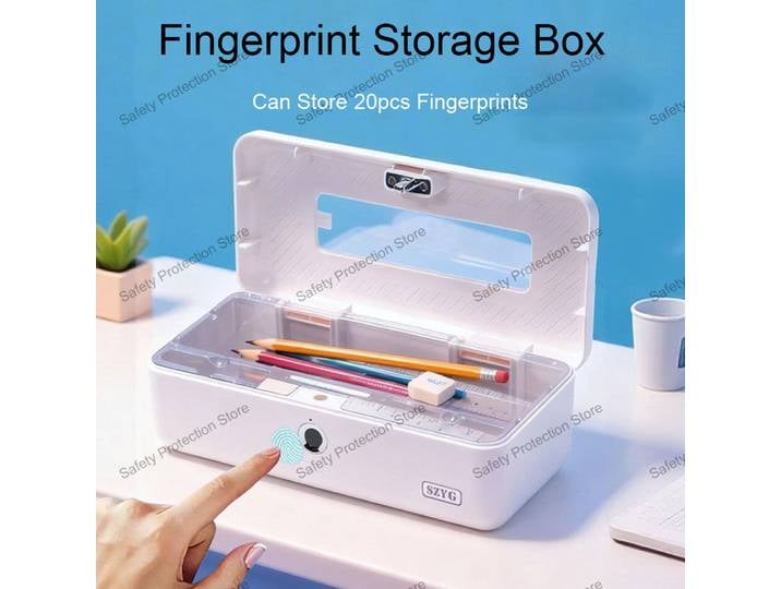 Coffre-fort à empreintes digitales, boîte de rangement pour bijoux, papeterie, clés de sécurité, cartes d'identité, mini coffre-fort intelligent avec verrouillage par mot de passe, coffre-fort secret