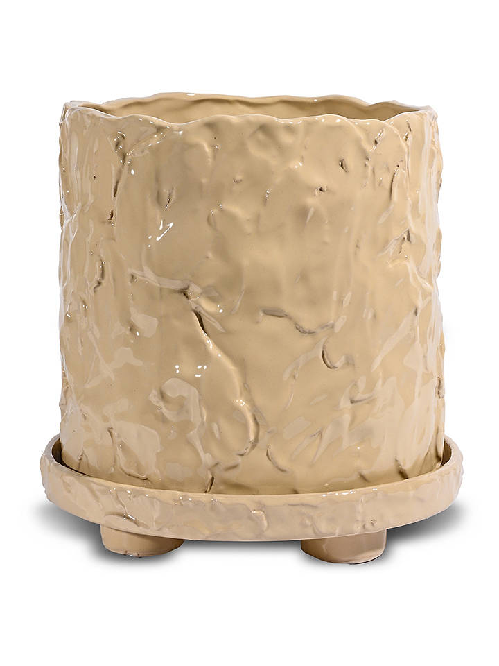 Byon Blumentopf "Muddy" in Beige - (H)23,5 xØ 23 cm - onesize