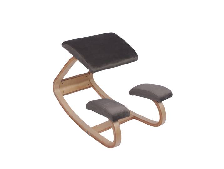Kniestuhl Holz anthrazit