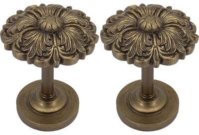 MERIVILLE Set of 2 Fleur Window Drapery Medallion Holdbacks