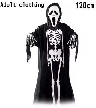 Inspired Living Grim Reaper Costume Set With Hooded Black Cloak & Skeleton Prop Halloween Cosplay For Kids & Adults 7
