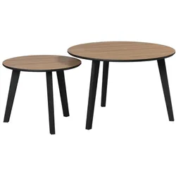 Ebuy24 Ronin Couchtisch Set mit 2 Eiche Dekor.