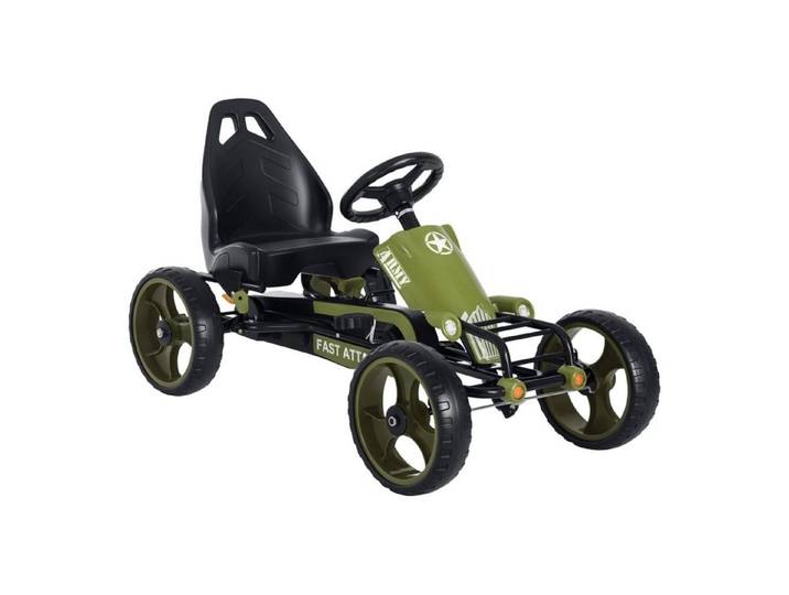 FELIXLEO Stapelspielzeug Go Kart Tretauto Tretfahrzeug Handbremse 3 Grün 105 54 61cm