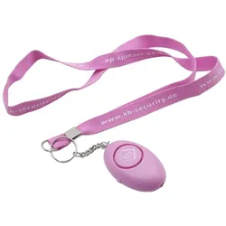 KH Security, Personenschutz, 4er-Set Personenalarm inkl. LED-Licht, 120dB, pink