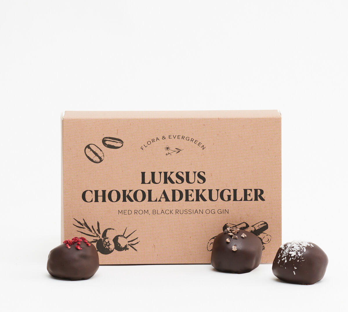 Flora & Evergreen Luksus chokoladekugler  Send Blomster  Interflora