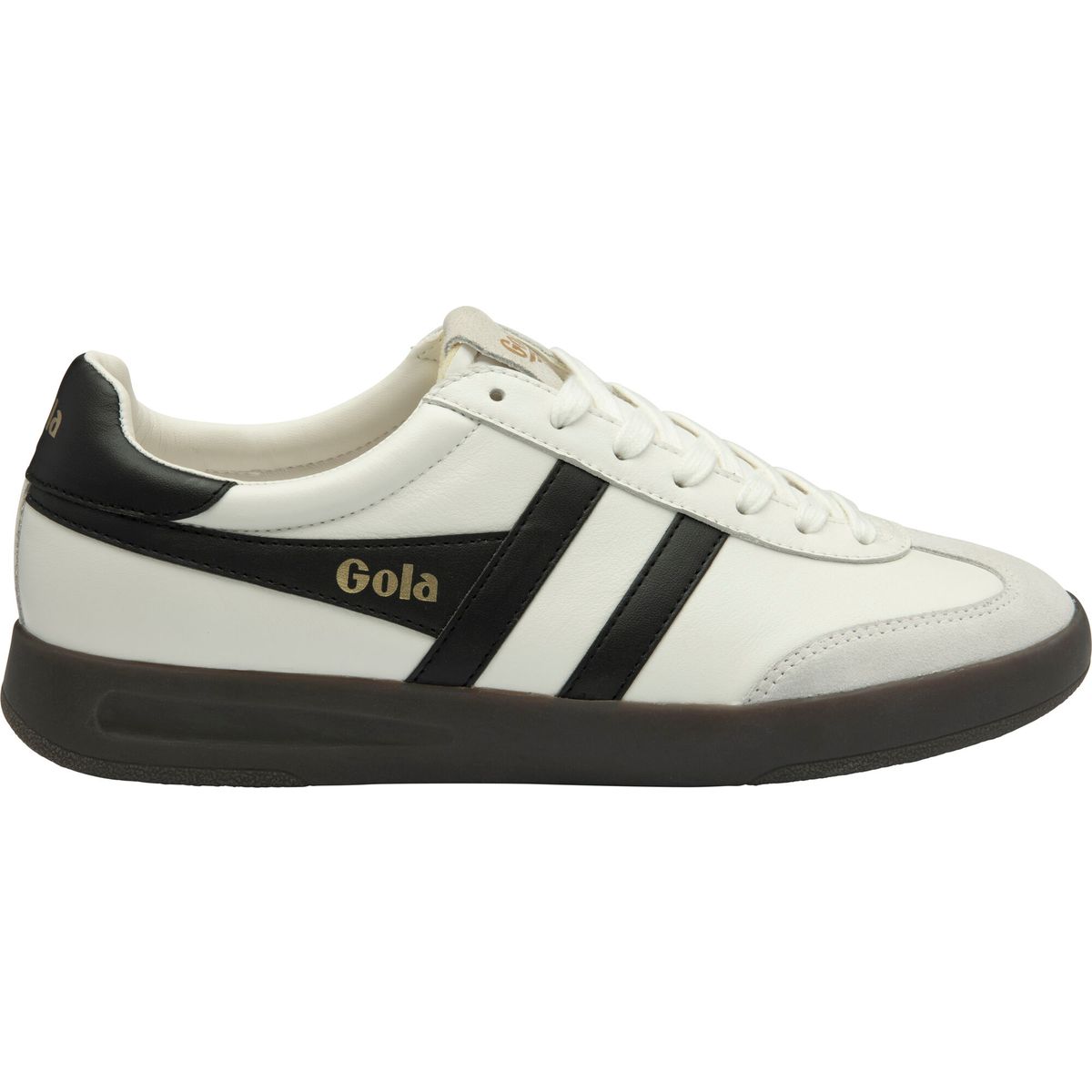 Gola Cyclone Leather Sneaker Men white/black/dark gum (WB) 9 CMB743-WB-9-whiteblackdarkgum