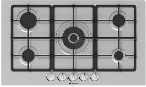 Hisense GM773XF piano cottura Acciaio inox Da incasso 71 cm Gas 5 Fornello(i)