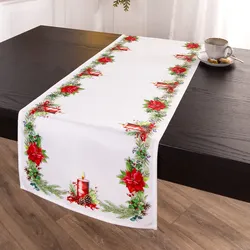 BELLA CASA 3D-Digitaldruck-Tischwäsche - Tischläufer ca. 40 x 140 cm
