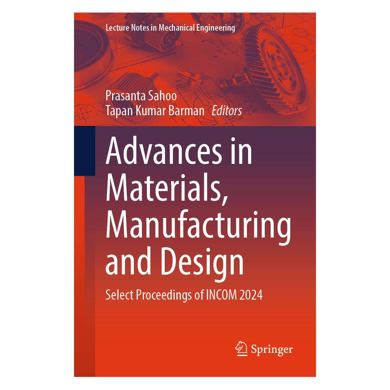 Springer Advances in Materials, Manufacturing and Design (Englisch, Hardcover, Prasanta Sahoo, Tapan Kumar Barman) (71878592)