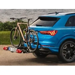 Original Audi Fahrradträger Schwarz, faltbar für AHK für zwei Fahrräder kombinie...