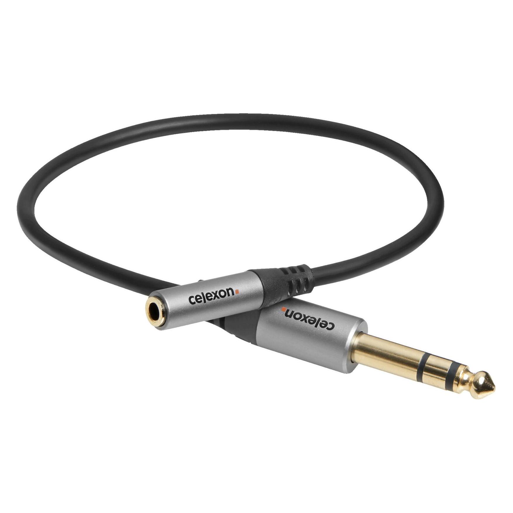 Celexon 6,3mm Stereo Klinke auf 3,5mm Stereo Klinke M/F Audioadapter 0,25m- Professional Line (Klinkenadapter) (25334240)