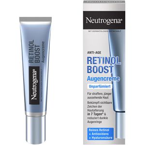 Neutrogena Augencreme Retinol Boost Anti-Age, unparfümiert, gegen Falten, mit Retinol & Hyaluron, empfindliche Haut, 15 ml