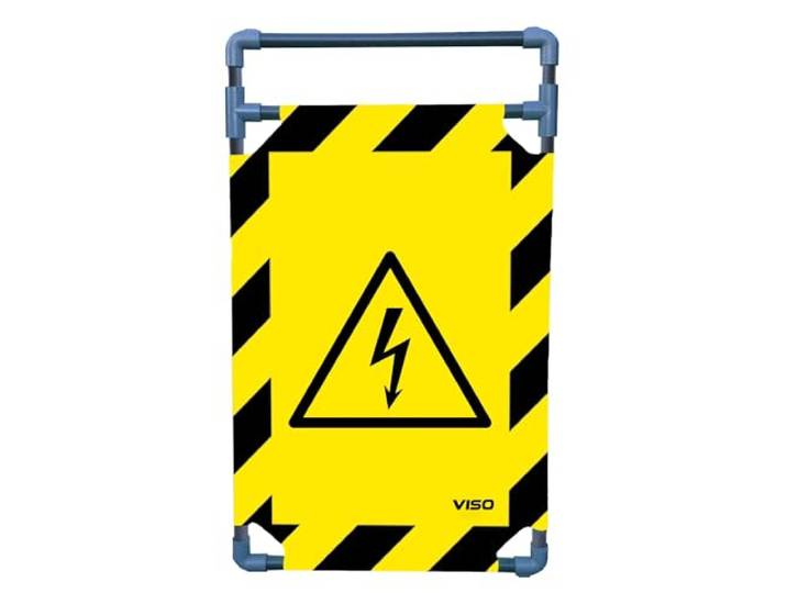 Verlenging voor barrière, pvc, 1 m, logo, gevaar elektriciteit